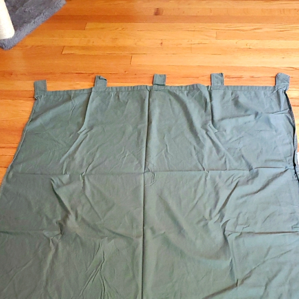 Olive green curtain panels